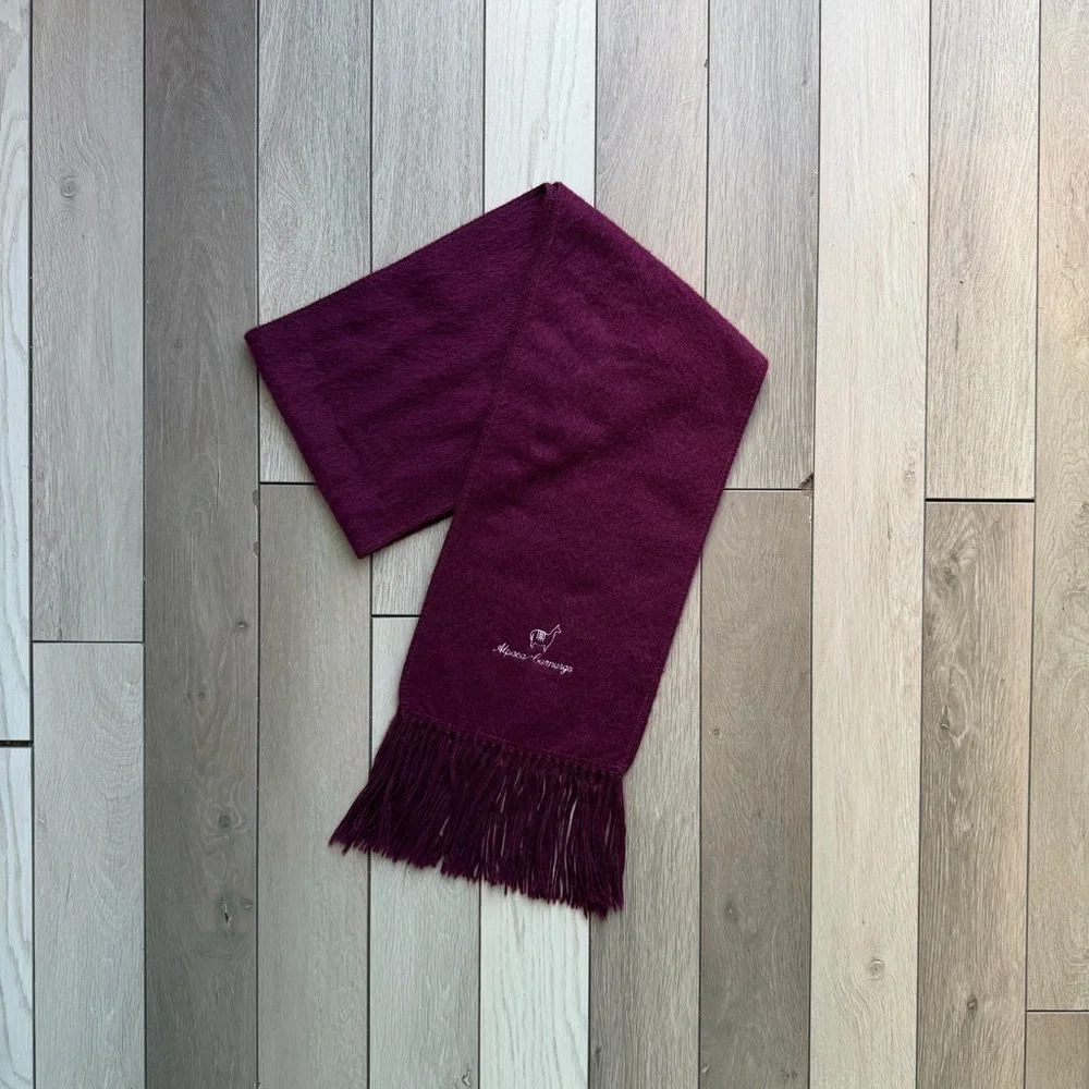 Alpaca Camargo Burgundy Scarf